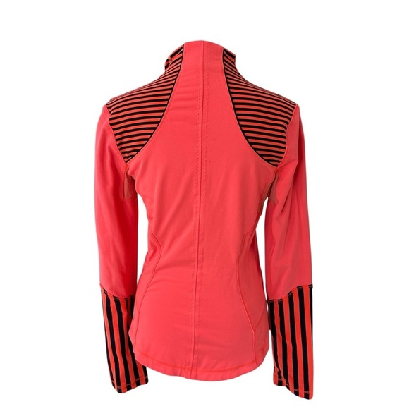 Lululemon Women's Orange and Dark Navy Striped Jacket - Picture 5 of 11